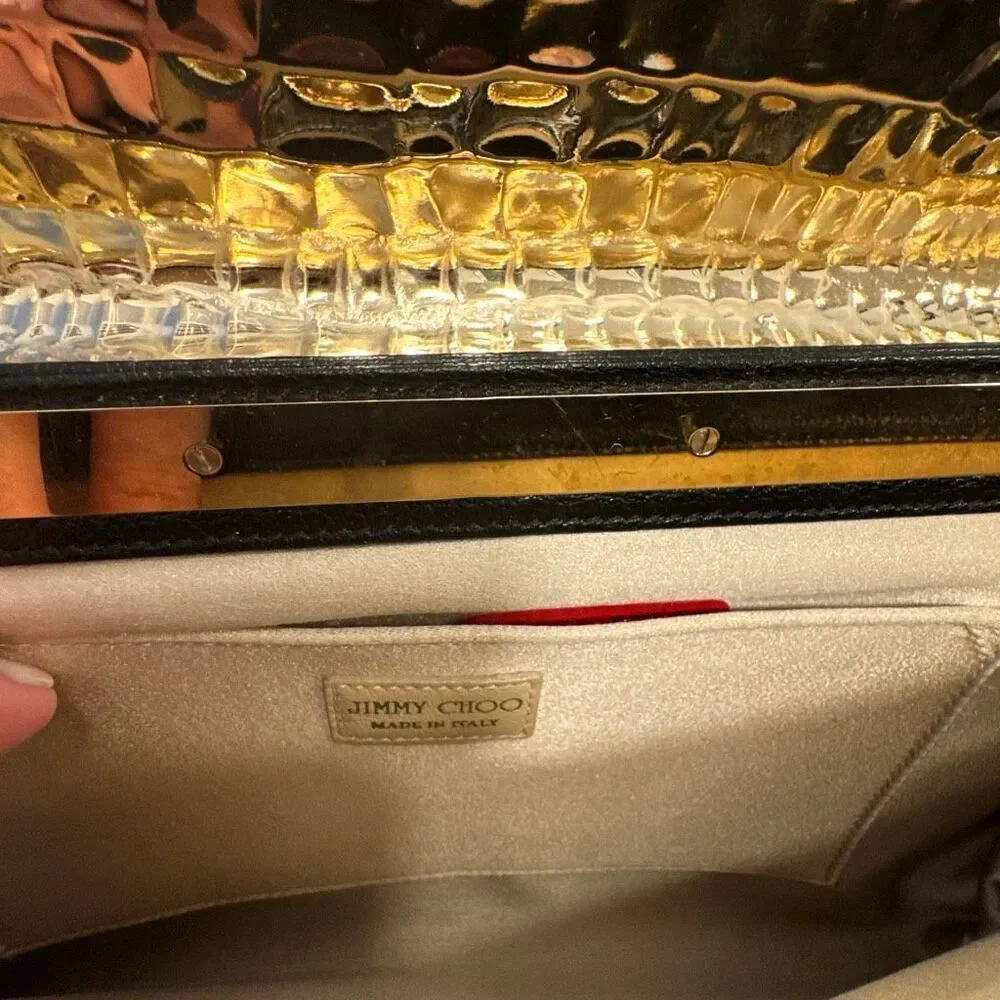 Jimmy Choo Leather Clutch Black